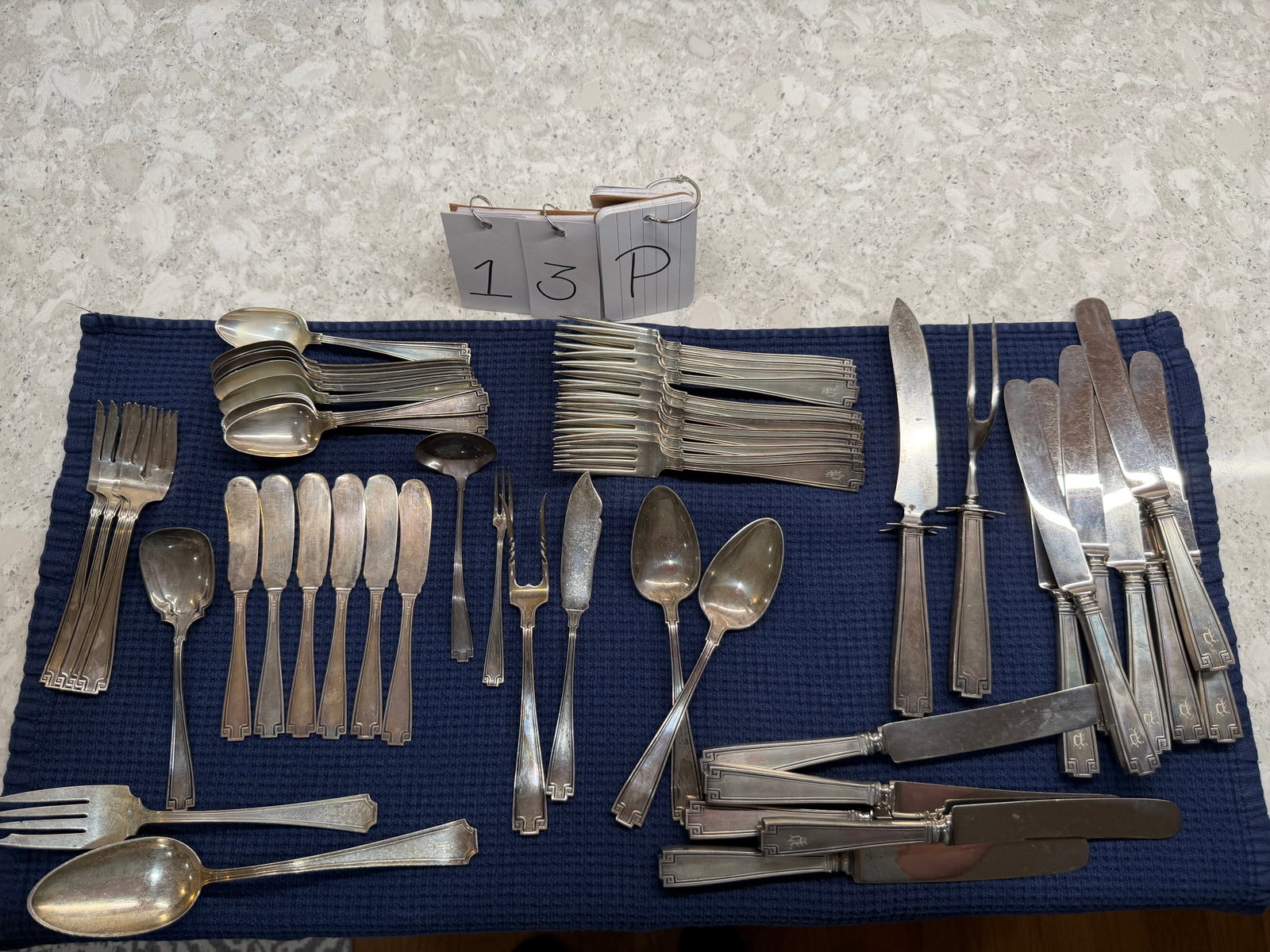 Gorham Etruscan Pattern Sterling Silver Flatware Set (1 of 11)