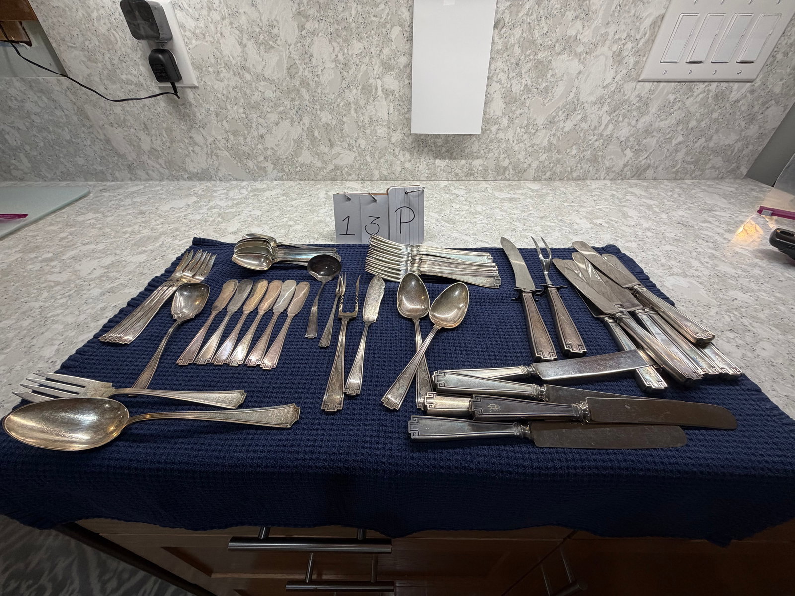 Gorham Etruscan Pattern Sterling Silver Flatware Set - 2