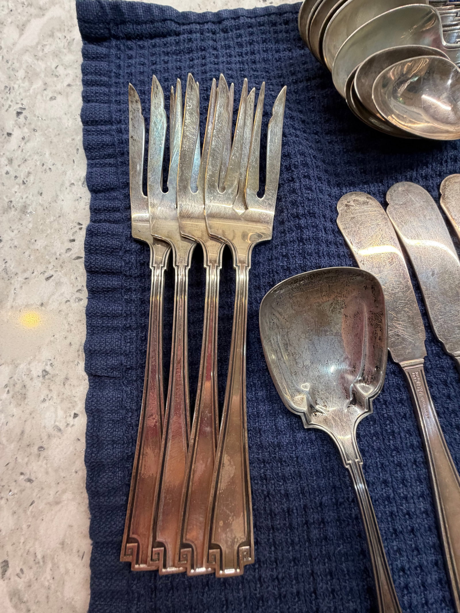 Gorham Etruscan Pattern Sterling Silver Flatware Set - 3