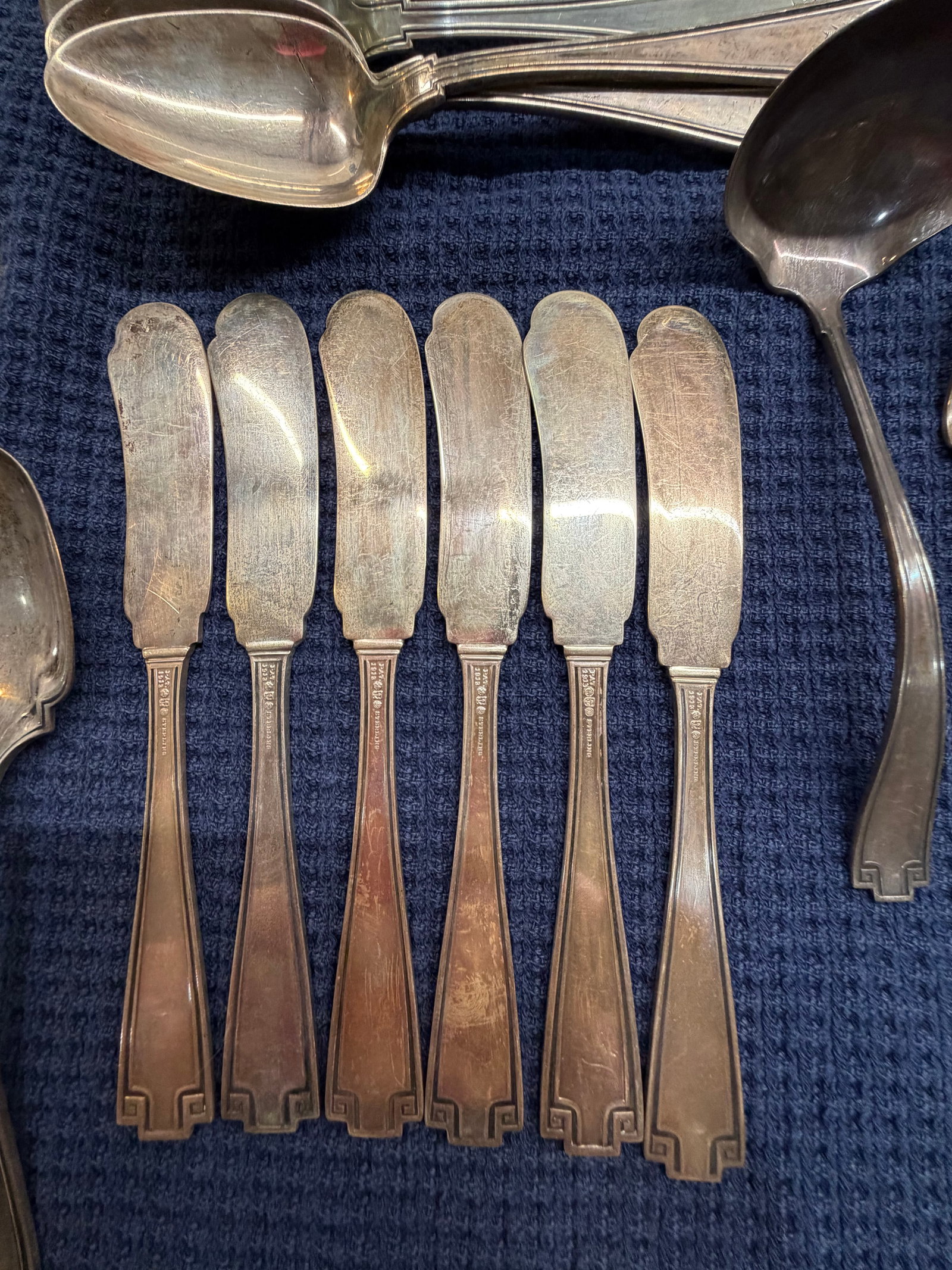 Gorham Etruscan Pattern Sterling Silver Flatware Set - 4