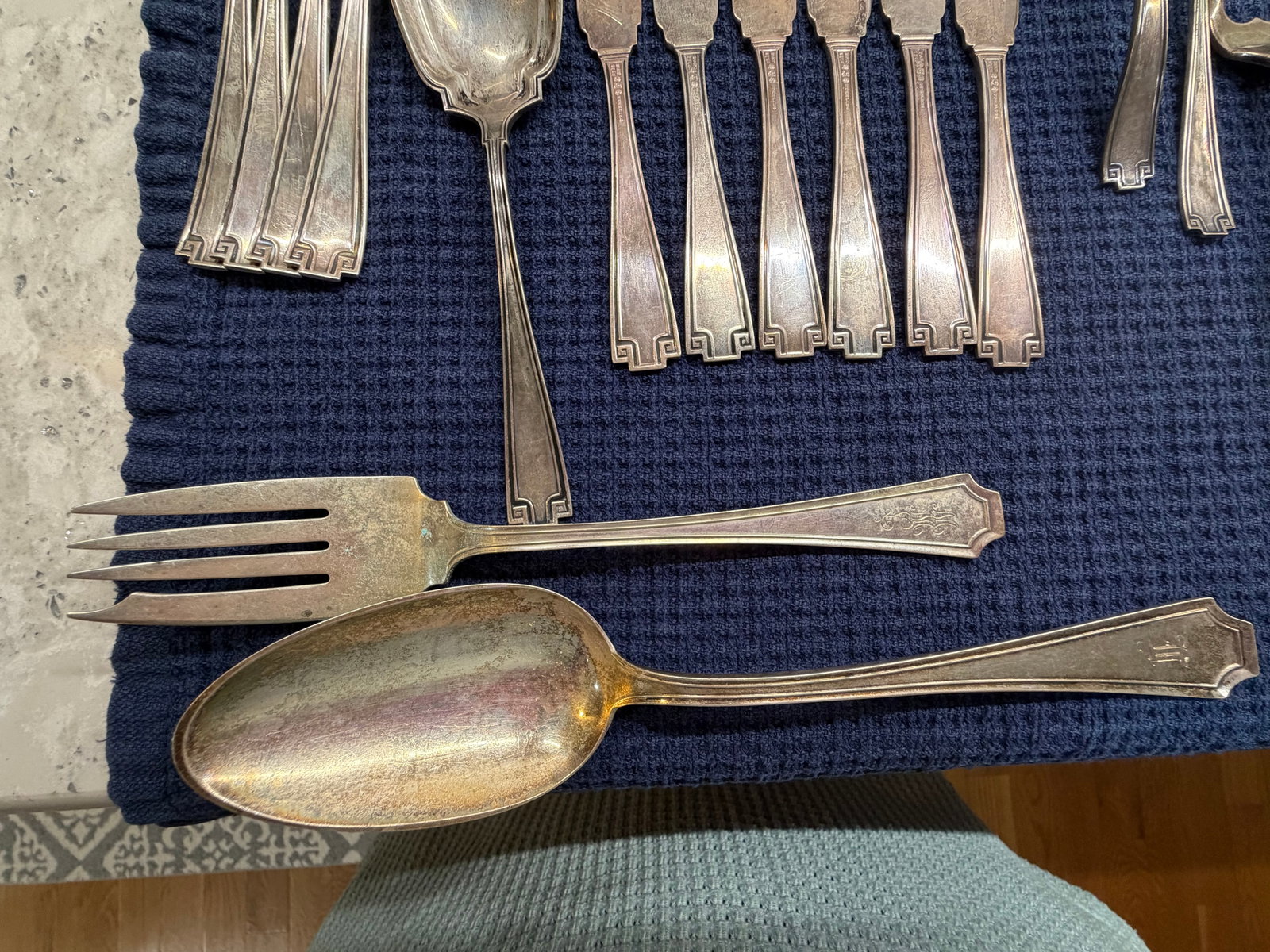 Gorham Etruscan Pattern Sterling Silver Flatware Set - 6