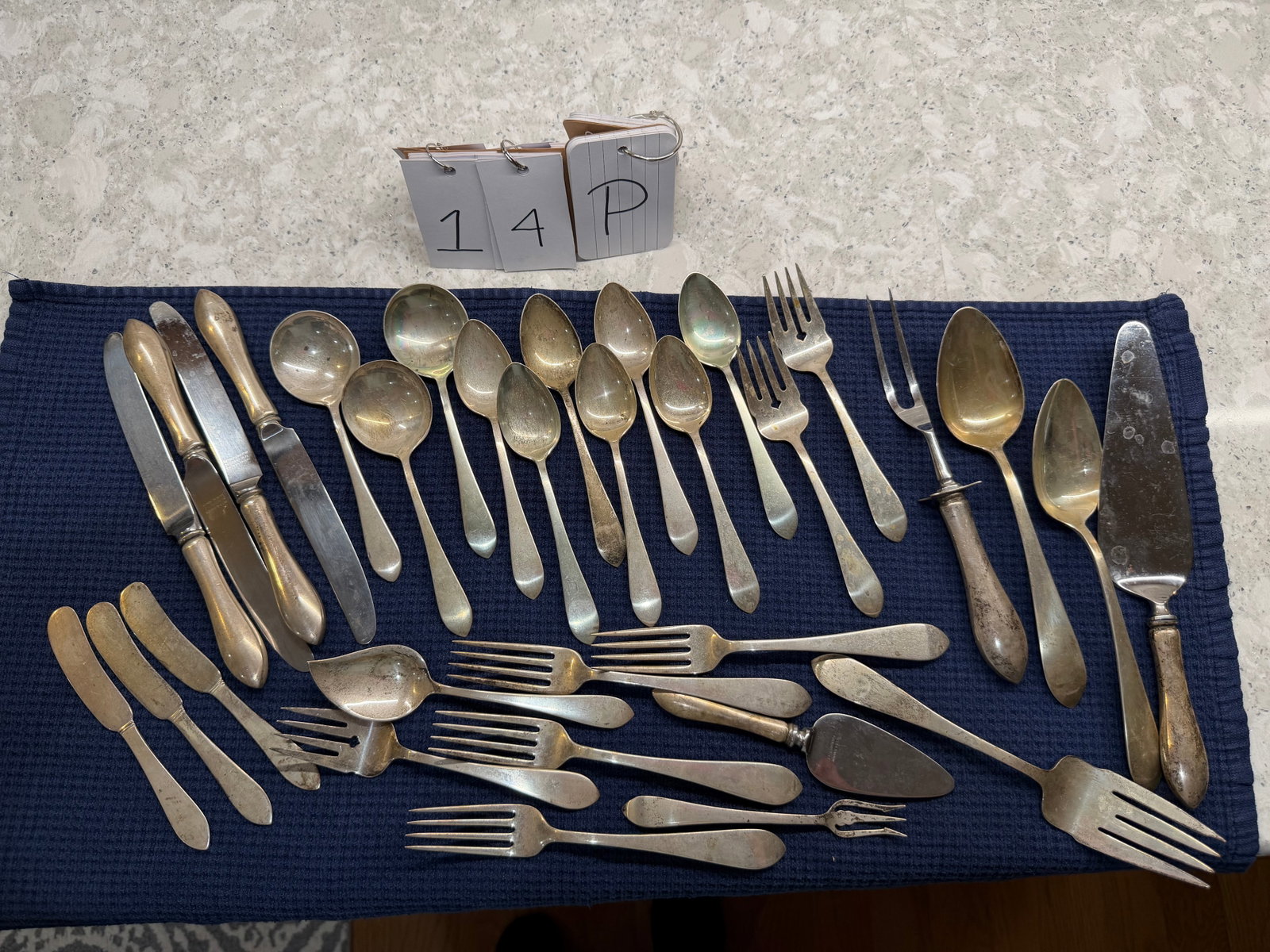 Reed & Barton Pointed Antique Pattern Sterling Silver Flatware Set (1 of 10)