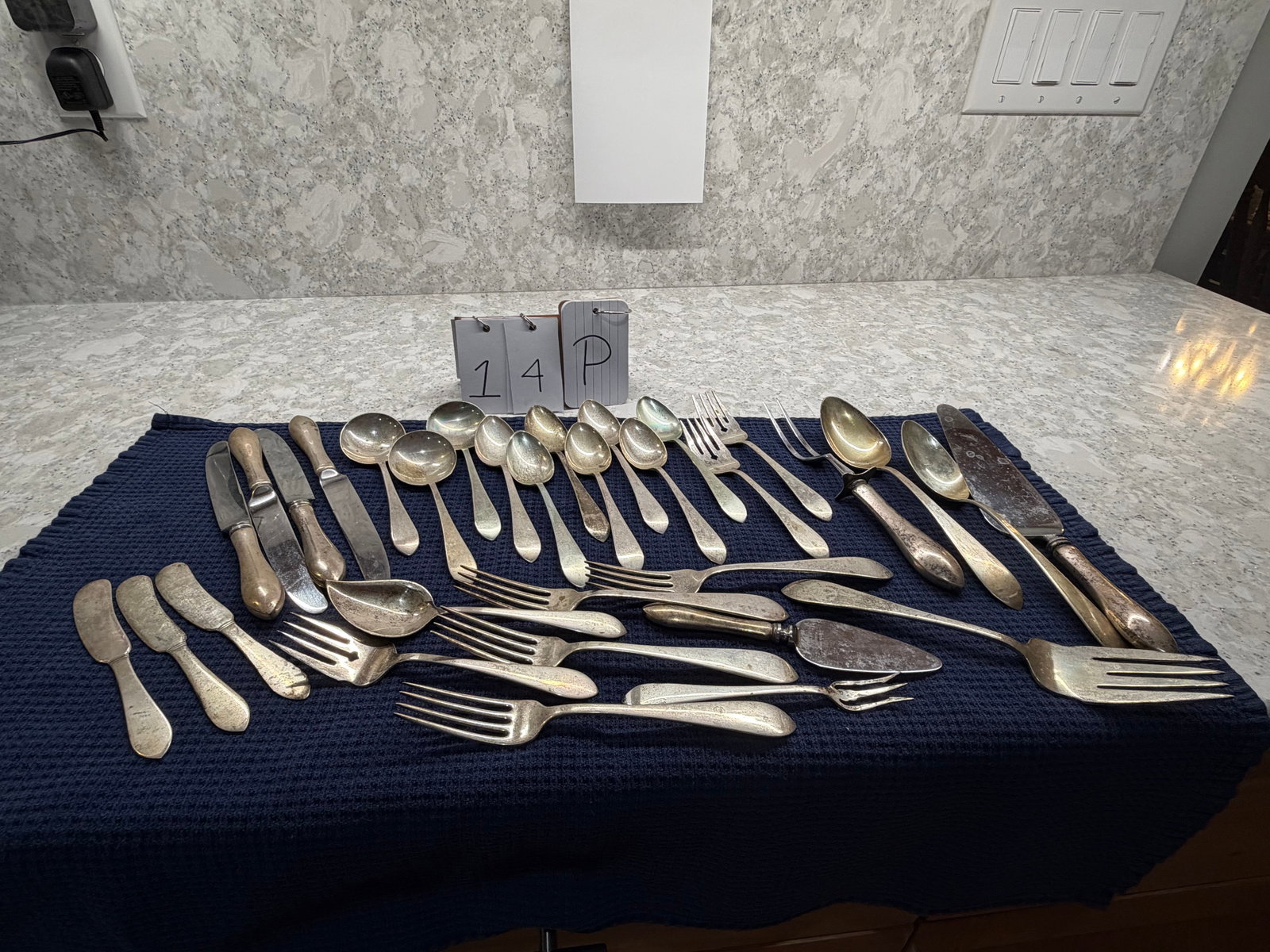 Reed & Barton Pointed Antique Pattern Sterling Silver Flatware Set - 2