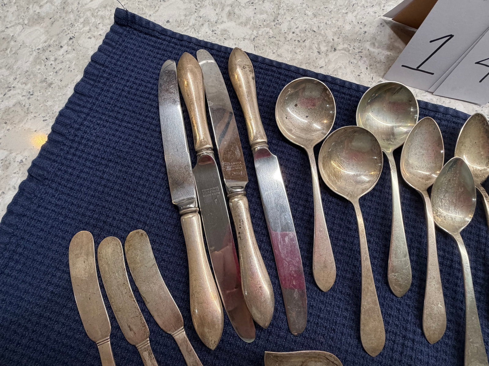 Reed & Barton Pointed Antique Pattern Sterling Silver Flatware Set - 4