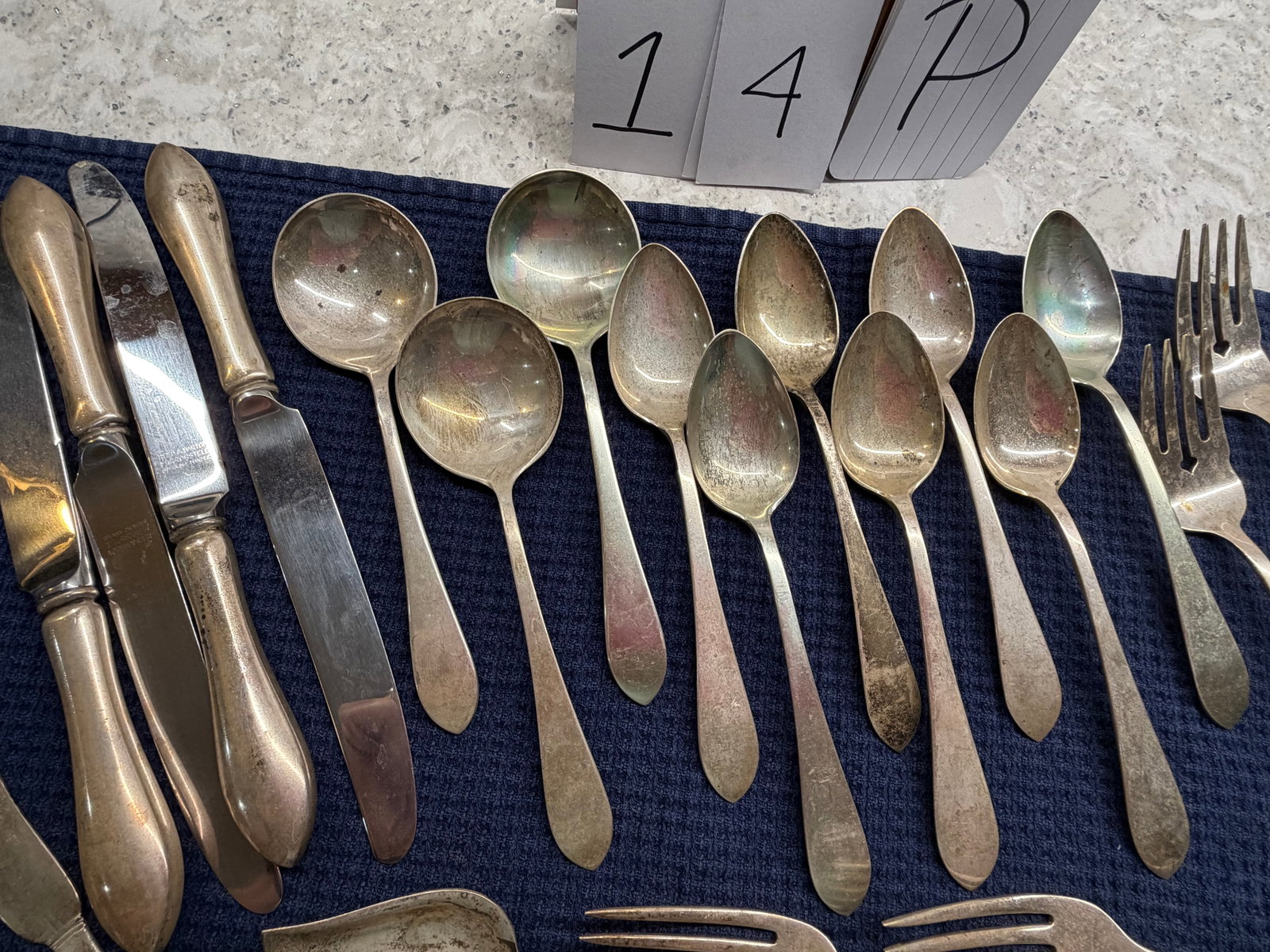 Reed & Barton Pointed Antique Pattern Sterling Silver Flatware Set - 5