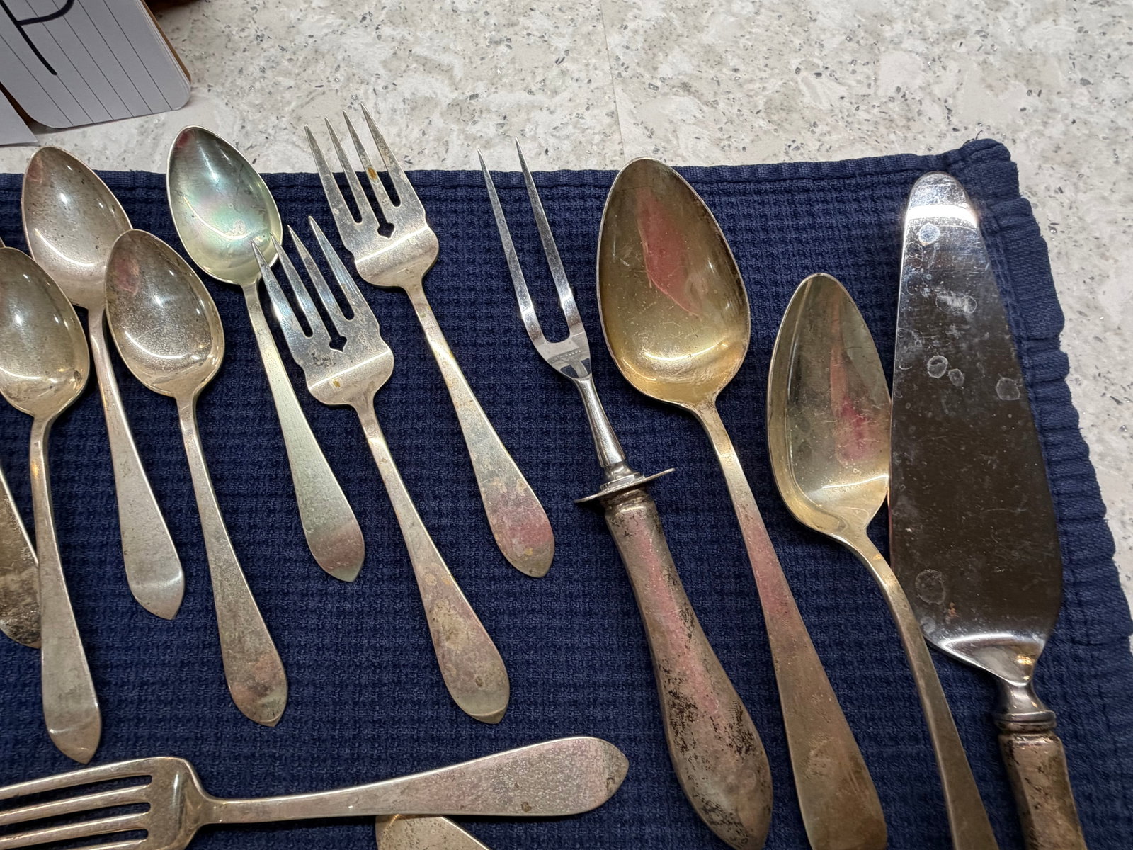 Reed & Barton Pointed Antique Pattern Sterling Silver Flatware Set - 6