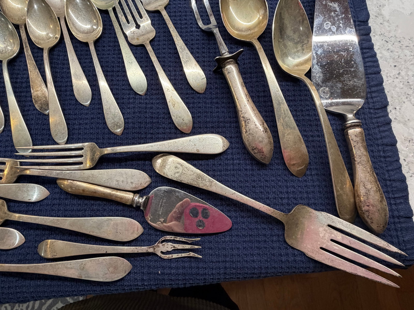 Reed & Barton Pointed Antique Pattern Sterling Silver Flatware Set - 8