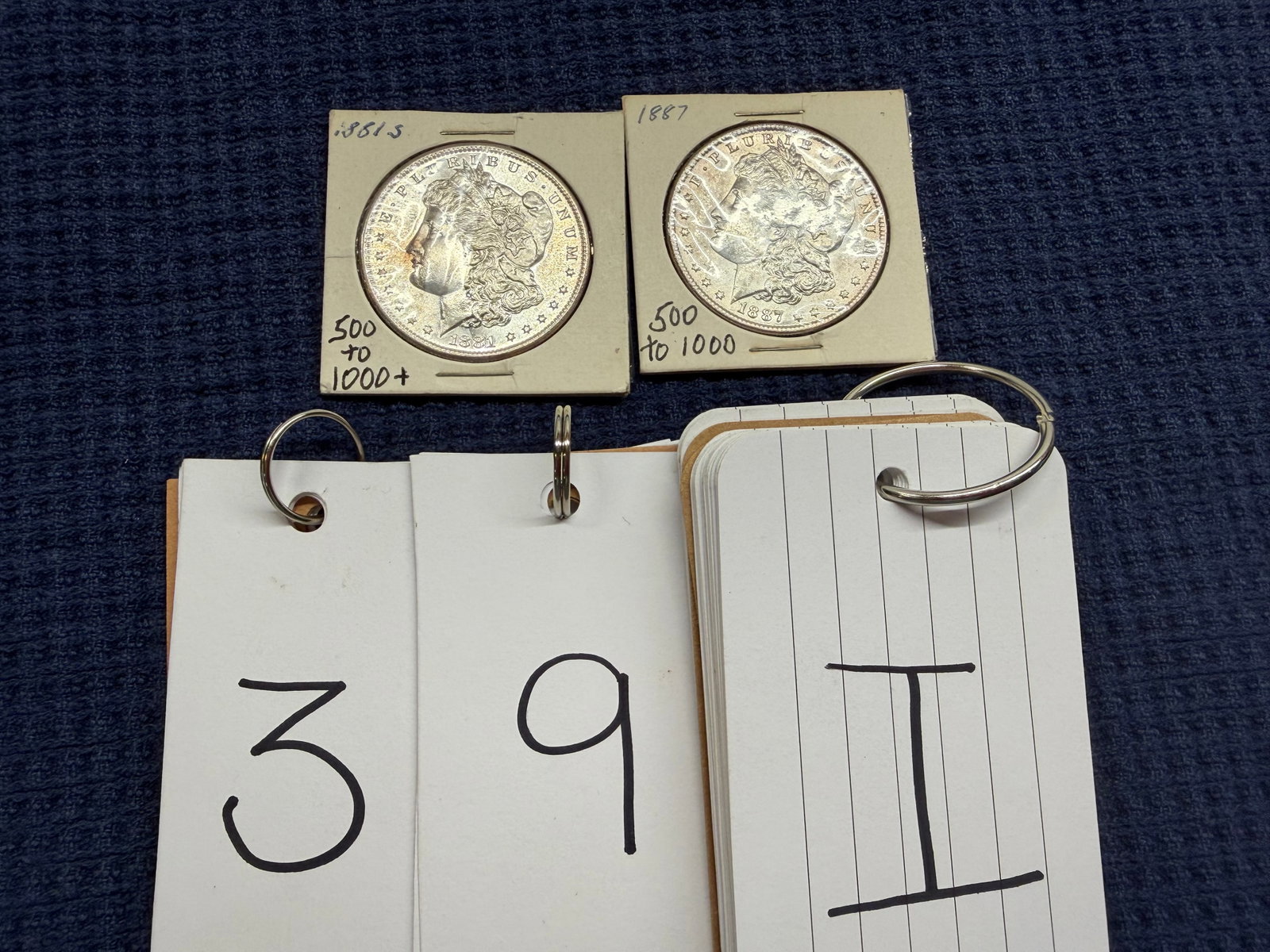 Two US Morgan Silver Dollars: Two US Morgan Silver Dollars. One 1881-S and one 1887. Appear to be cleaned and are in good condition. See photos. Please read the Terms and Conditions of this auction THOROUGHLY for IMPORTANT bidder