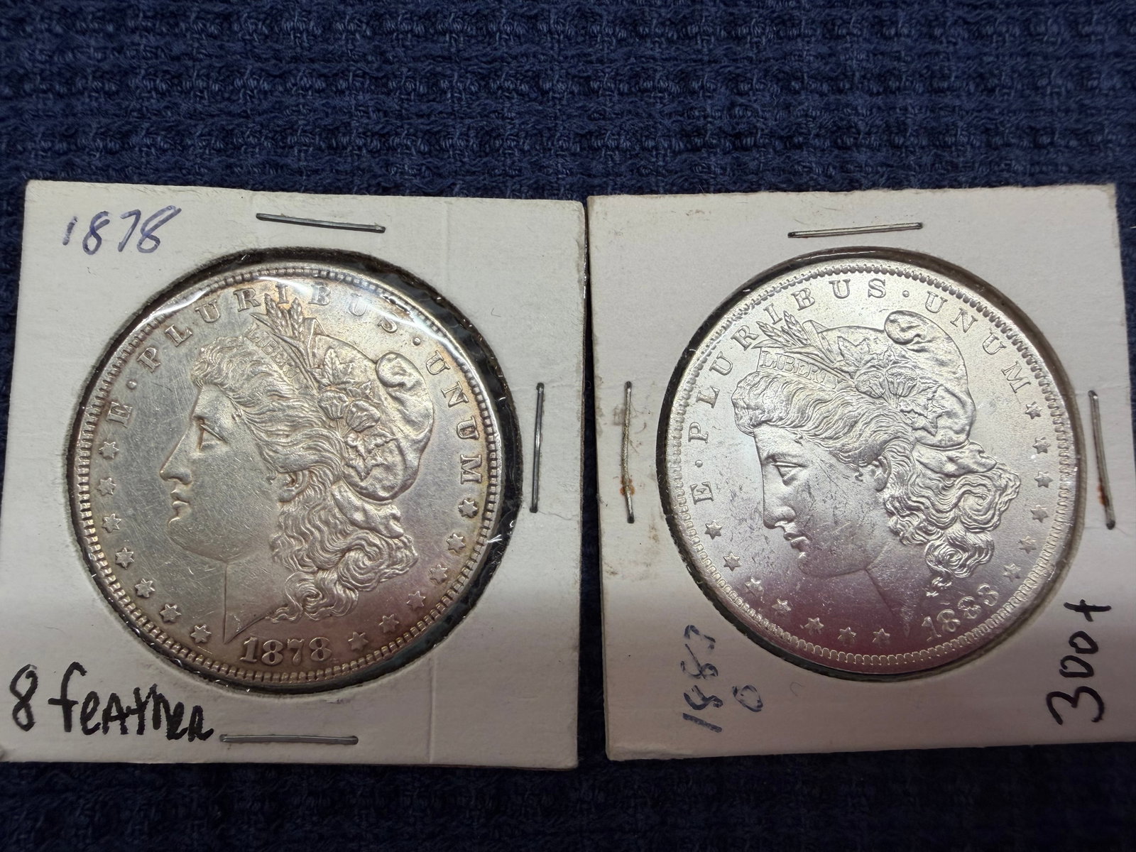 Two US Morgan Silver Dollars - 2