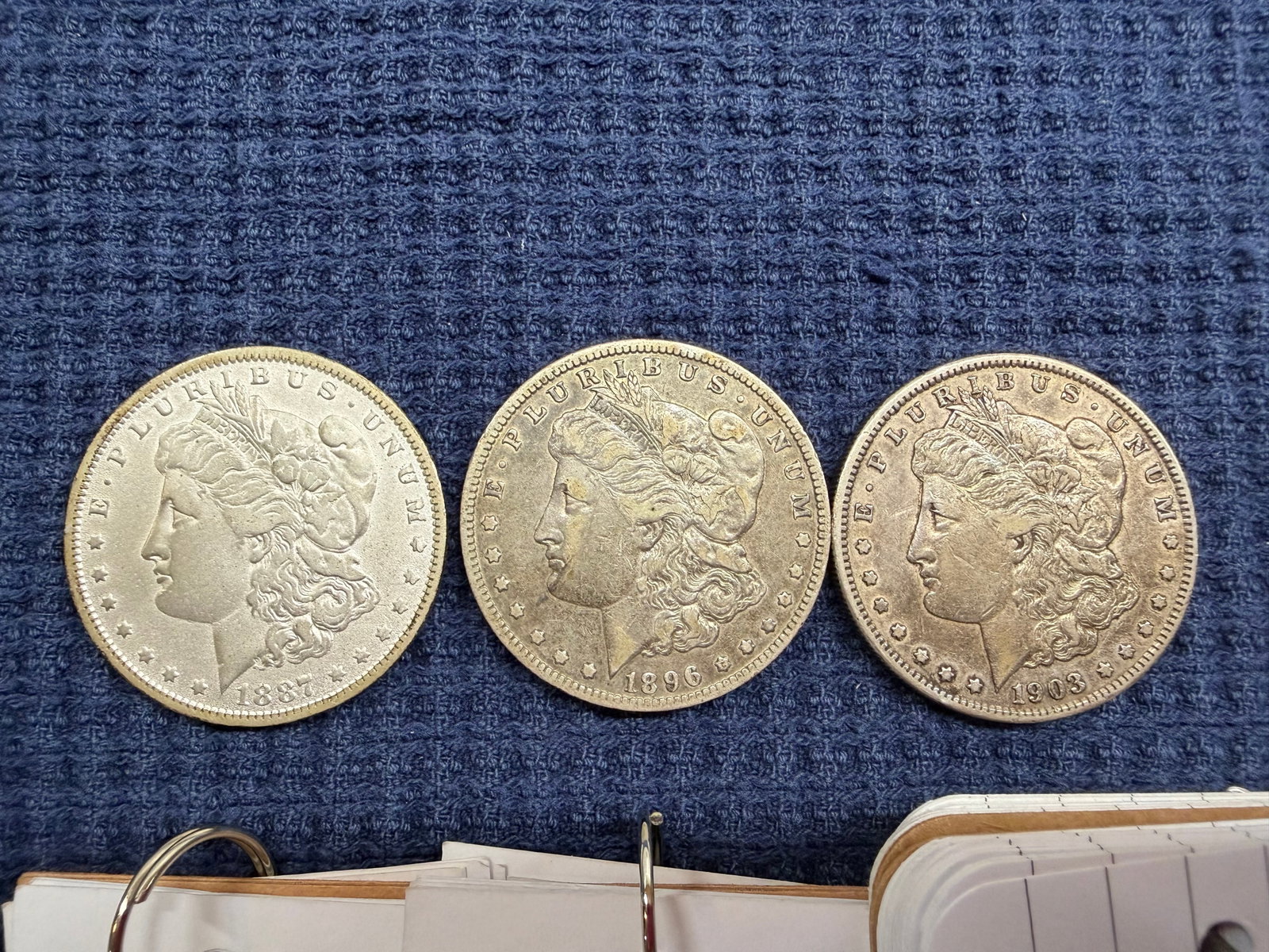 Three US Morgan Silver Dollars - 2