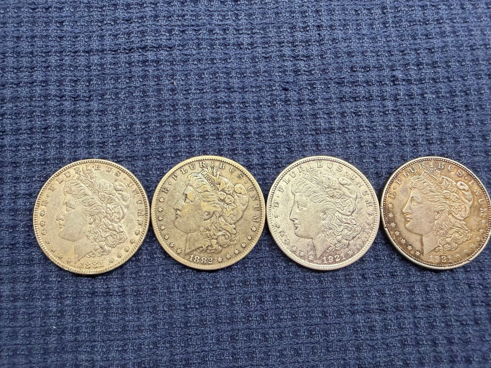Four US Morgan Silver Dollars - 2