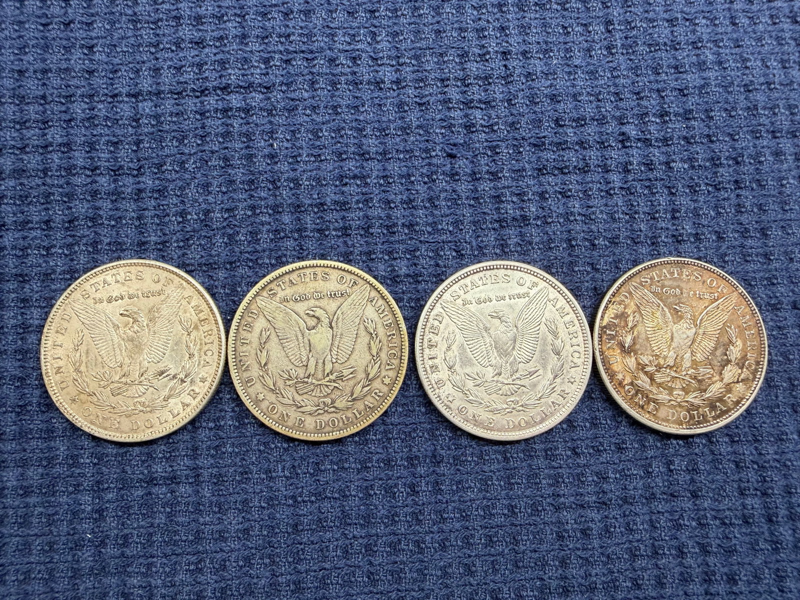 Four US Morgan Silver Dollars - 3