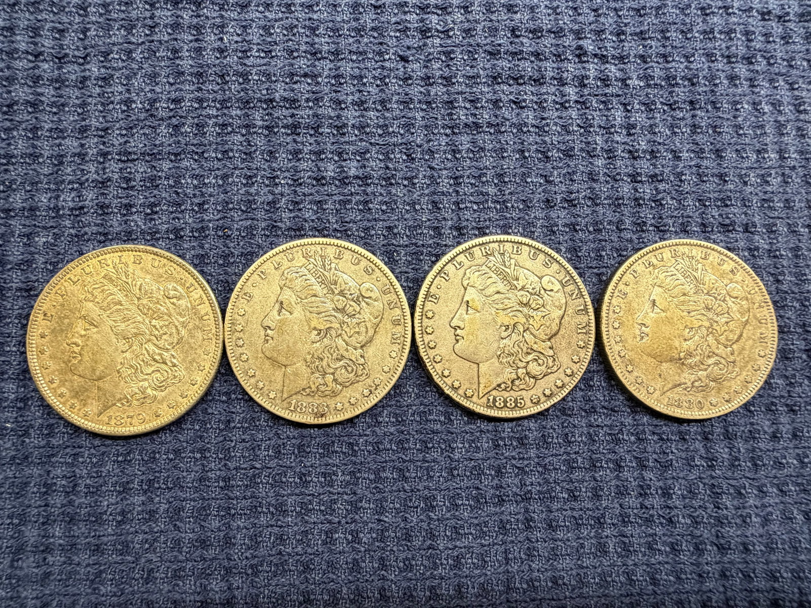Four US Morgan Silver Dollars - 2