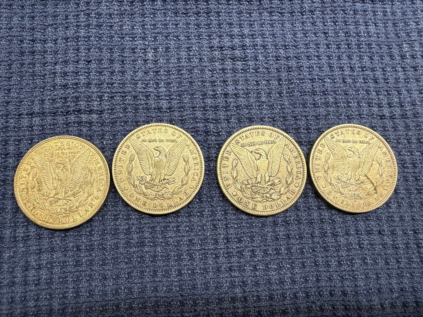 Four US Morgan Silver Dollars - 3