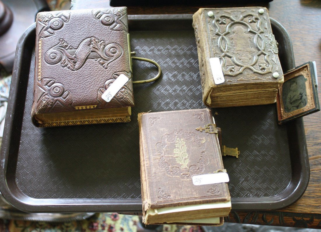 3 tin photo albums, mid 19th century with 3 Civil War (1 of 4)