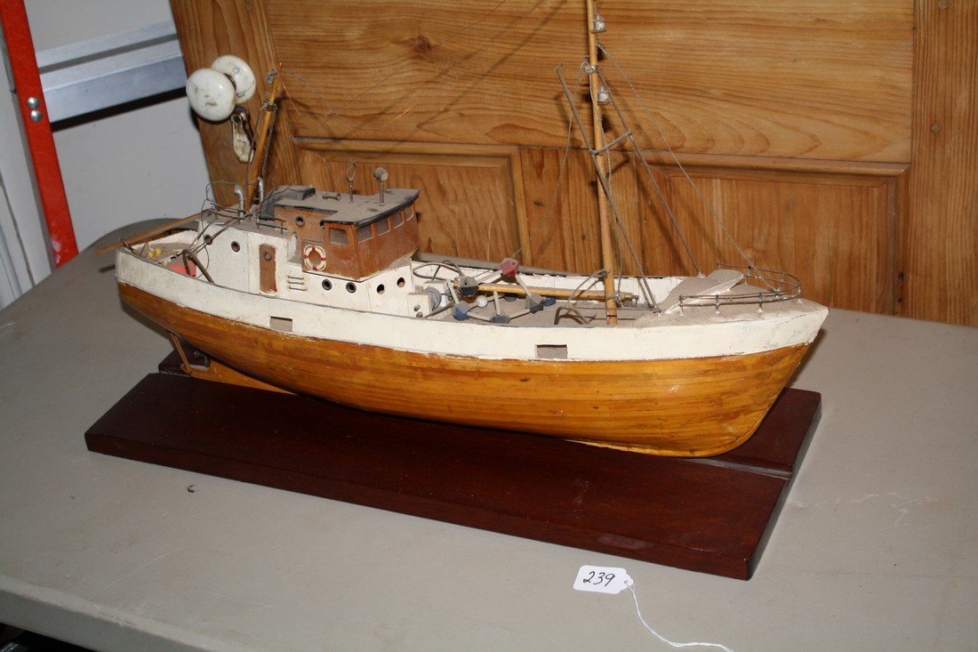 Ship model built by Dr. Jerry Jacobson. (age92) 2 mast (1 of 1)