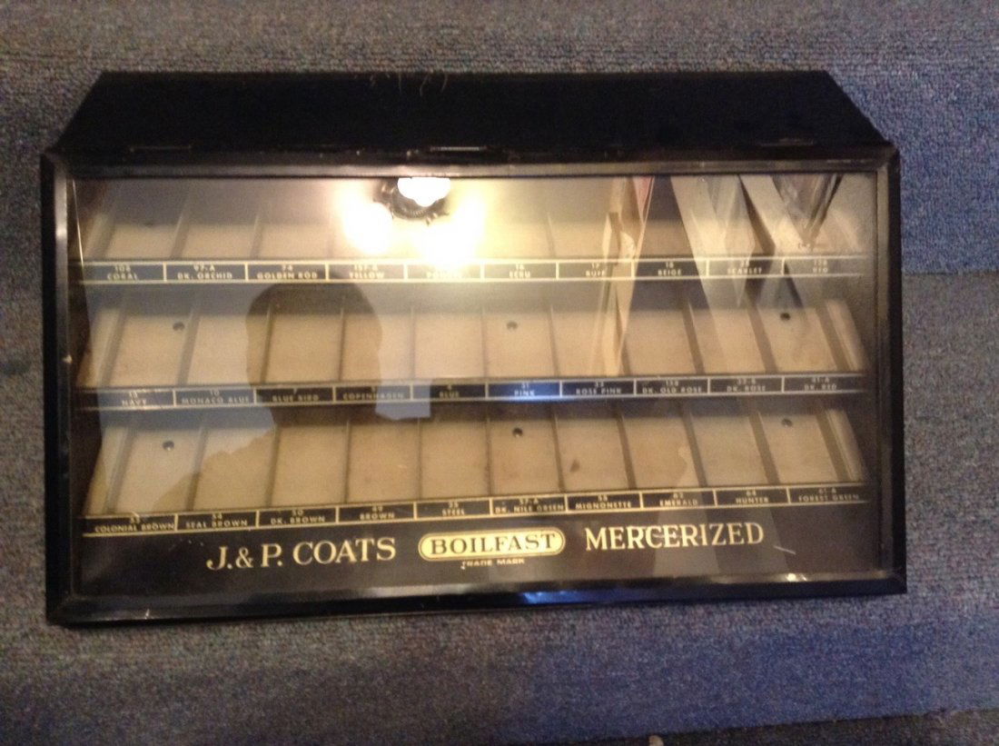 J.P. Coats Boilfast menceized tin Lithographic spool (1 of 1)