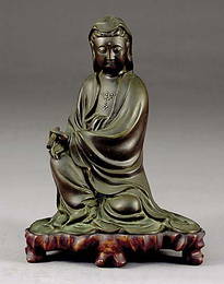 687: Chinese bronze Quan Yin late 19th century