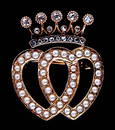 1093: Antique diamond and pearl brooch