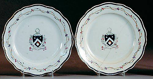 357: Pair Chinese Export porcelain plates