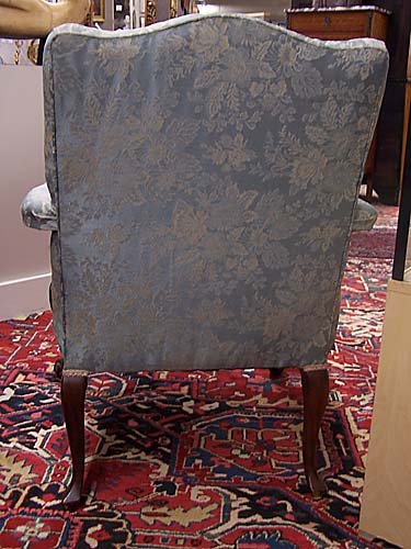 George III style carved mahogany library armchair - 4