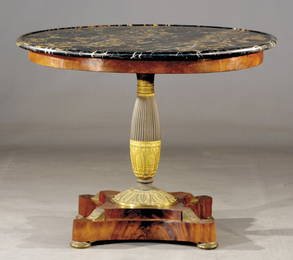 169: French Empire marble-top center table