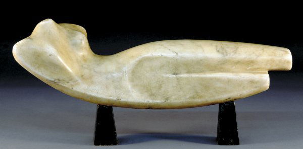 Alexander Archipenko: Alexander Archipenko New York/California (1887-1964) TORSO IN SPACE, c. 1935 carved stone (marble) on base, signed and dated: Archipenko, 1935 H14" W30 1/4"