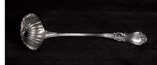 American coin silver ladle, by FW Pachtmann New Yo