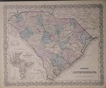 668: Map of South Carolina circa 1855