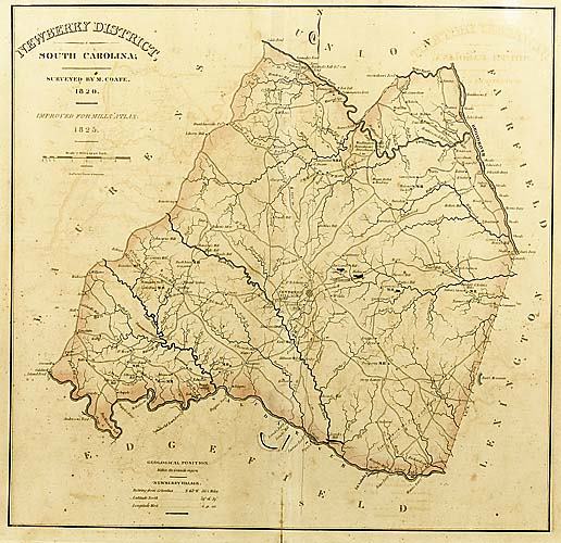 Robert Mills Map of South Carolina circa 1825