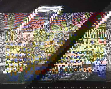 008: Hundertwasser, Friedensreich Austrian (1928-2000): 839 LOWENGASSE: THE THIRD SKIN lithograph, framed unsigned image size: 20 1/2 x 26 inches