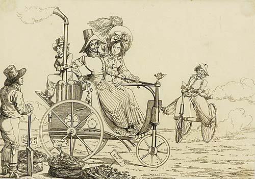 Alken, Henry Thomas (attributed to) British (178: Alken, Henry Thomas (attributed to) British (1785-1851) THE PROCESS OF STEAM 2 pen and ink on paper, framed unsigned sight size: H6 1/2" W9 1/4"