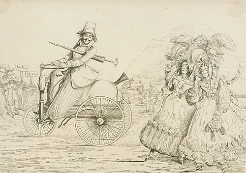 Alken, Henry Thomas (attributed to) British (178: Alken, Henry Thomas (attributed to) British (1785-1851) THE PROCESS OF STEAM 1 pen and ink on paper, framed unsigned sight size: H6 1/2" W9 1/4" *Reference: The Process of Steam, H. Alken's illustrati