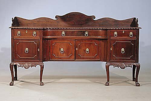 Irish Georgian style mahogany sideboard