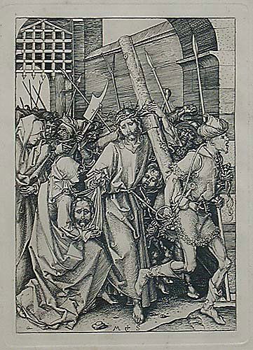 023: Schongauer, Martin (after) German school: Schongauer, Martin (after) German school (20th century) EIGHT WORKS: THE PASSION OF OUR LORD etching, framed signed: in plate sight size: H7 1/4" W5"