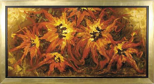 Peterson, Jane: New York (1876-1965) FLORAL STILL LIFE oil on canvas, framed signed: lower right, Jane Peterson H24" W48" *Artist biography: Jane Peterson is admired and praised for developing an individualistic styl