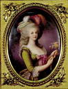 181: KPM porcelain plaque of Marie Antoinette  19th cen