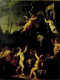 212: Italian old masters (18th century) CHERUBS IN PURS