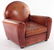 PAIR FRENCH ART DECO LEATHER CLUB CHAIRS - 2