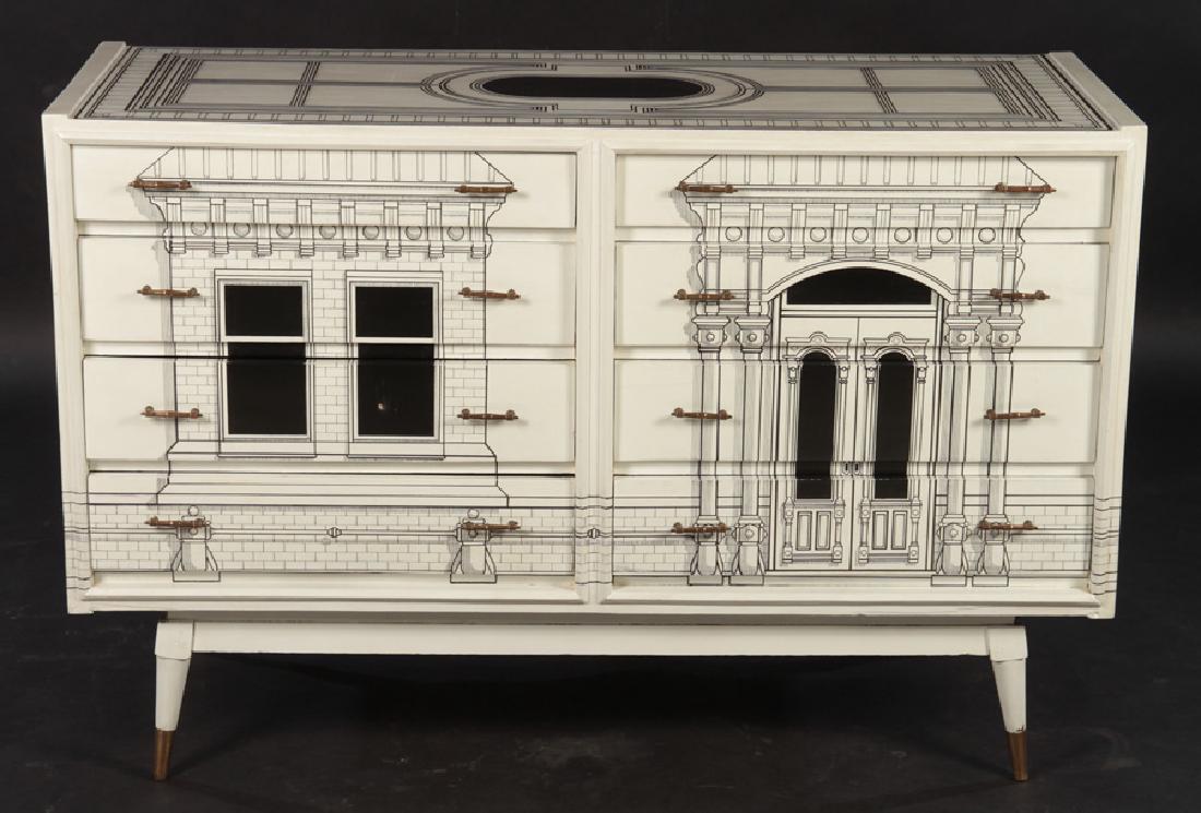 FORNASETTI STYLE 8 DRAWER COMMODE 1960 (1 of 6)