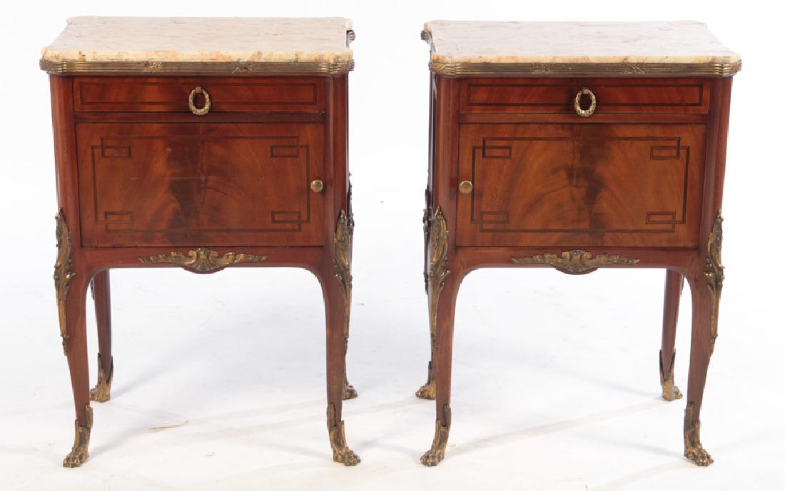 PAIR OF LOUIS XV STYLE SIDE CABINETS C. 1920 (1 of 7)
