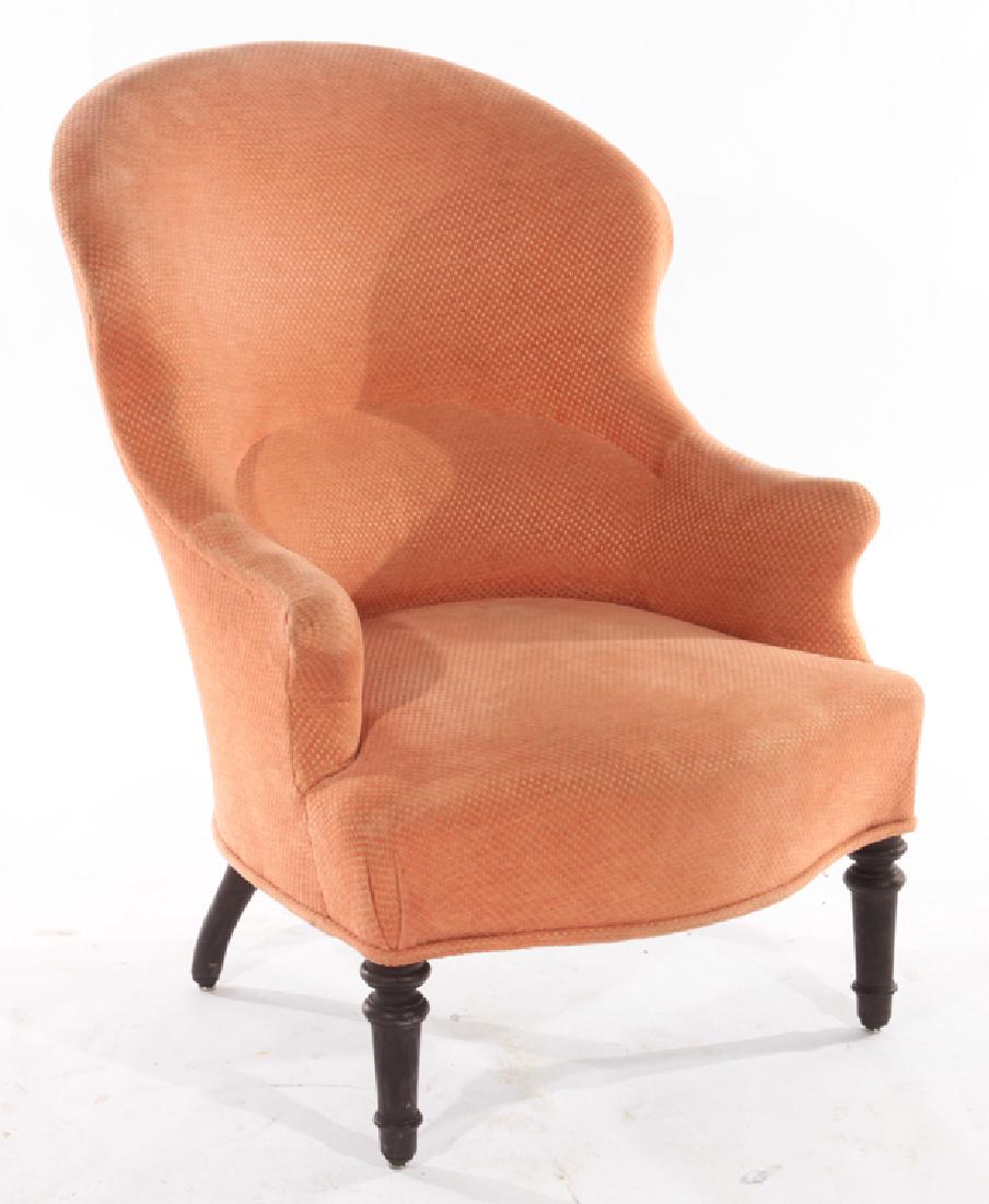 FRENCH NAPOLEON III UPHOLSTERED CLUB CHAIR 1890 (1 of 4)