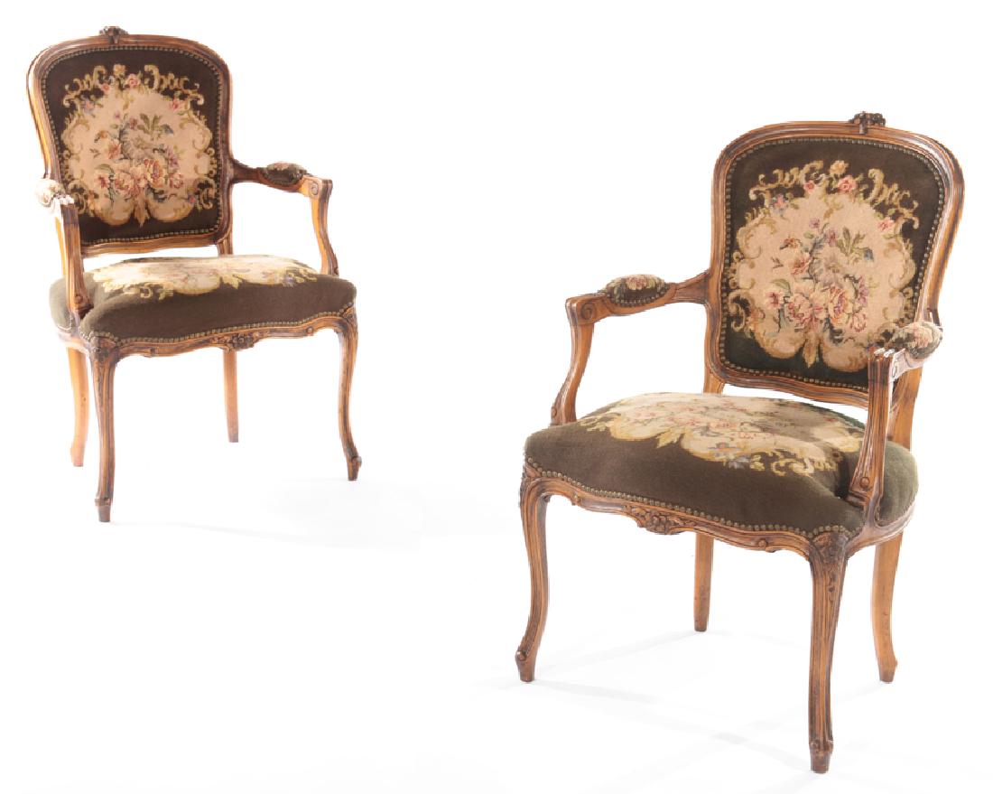 PR LOUIS XVI UPHOLSTERED ARM CHAIRS 1940 (1 of 6)