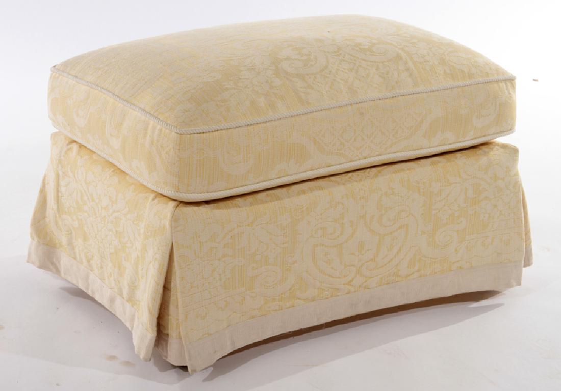 UPHOLSTERED OTTOMAN CUSHION TOP & SKIRT (1 of 5)