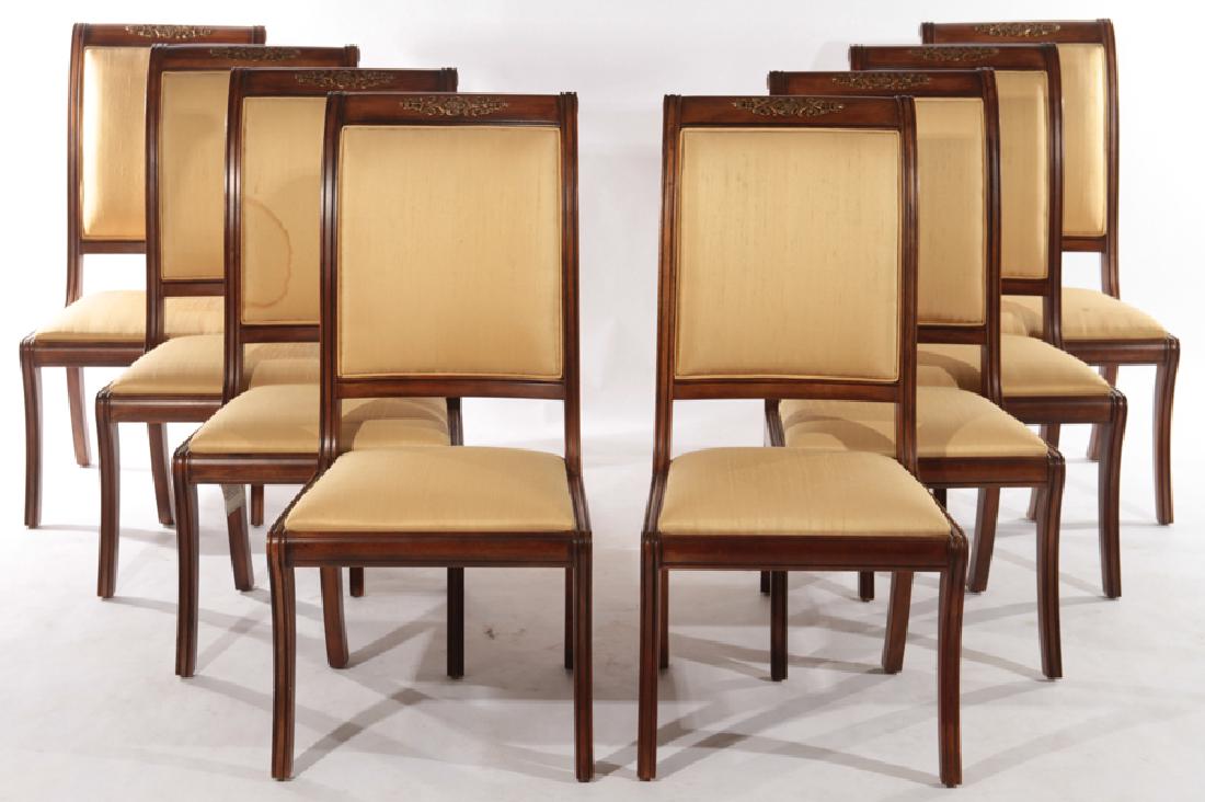 SET 8 LABELED HENREDON MAHOGANY DINING CHAIRS (1 of 5)