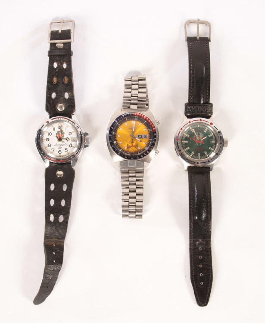 3 SPORT WATCHES: RUSSIAN AND VINTAGE SEIKO C.1960 (1 of 7)