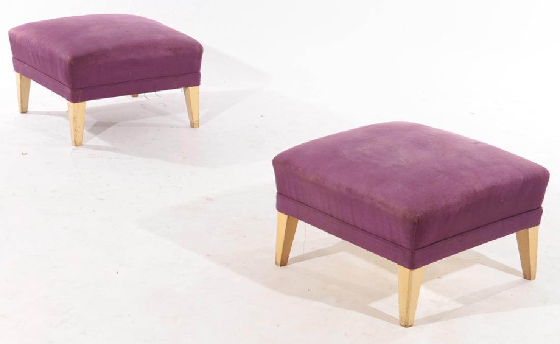 PAIR FRENCH MID CENTURY MODERN STOOLS 1940 (1 of 5)