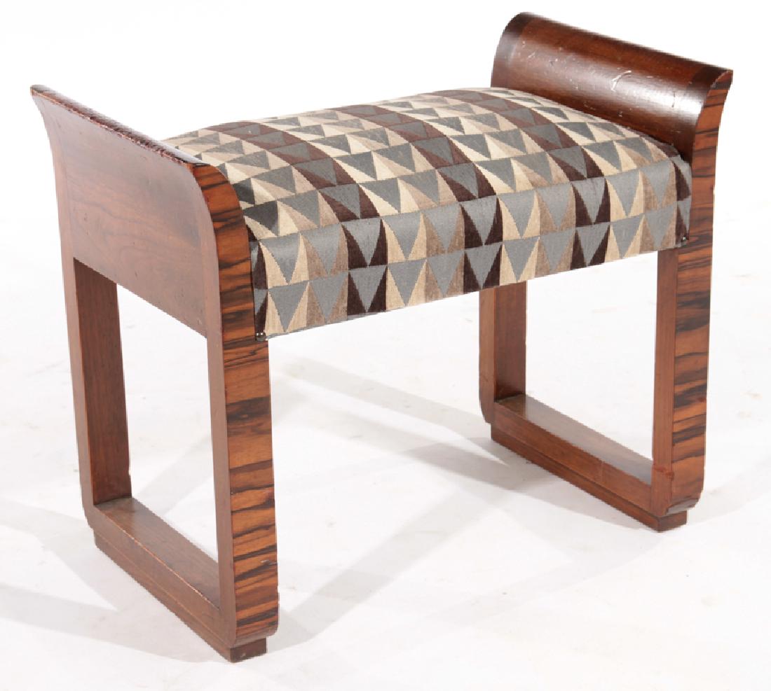 ART DECO MAHOGANY MACASSAR BENCH 1940 (1 of 5)