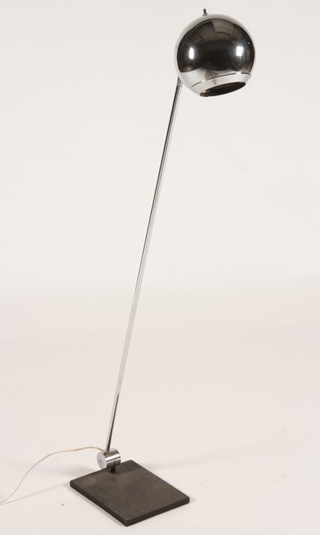 ROBERT SONNEMAN CHROME FLOOR LAMP C.1960 (1 of 4)