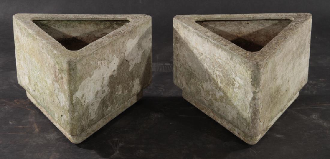 PR MID CENTURY MODERN CAST STONE PLANTERS 1960 (1 of 4)